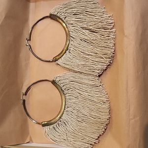 Erin Considine silk fringe hoops